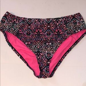 XHILARATION SWIM - high waisted multicolor bottoms
